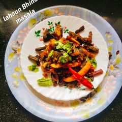 BHINDI Masala (Lahsun Bhindi masala) A picture of BHINDI Masala (Lahsun Bhindi masala).
