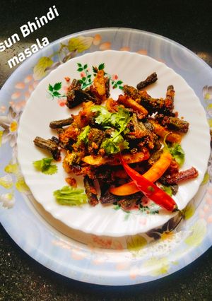 A picture of BHINDI Masala (Lahsun Bhindi masala).