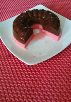 Foto resep Puding coklat strawberry