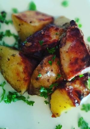 Una foto de Papas al horno