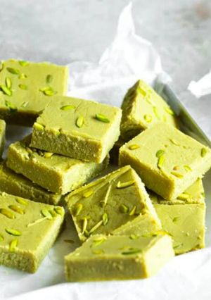 A picture of Chhana - Pistachio Burfi Recipe.