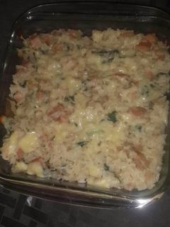 Foto resep Cheese and Sausage Baked Rice