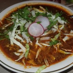 A picture of Pozole Rojo.