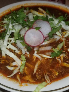 A picture of Pozole Rojo.