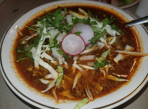 A picture of Pozole Rojo.