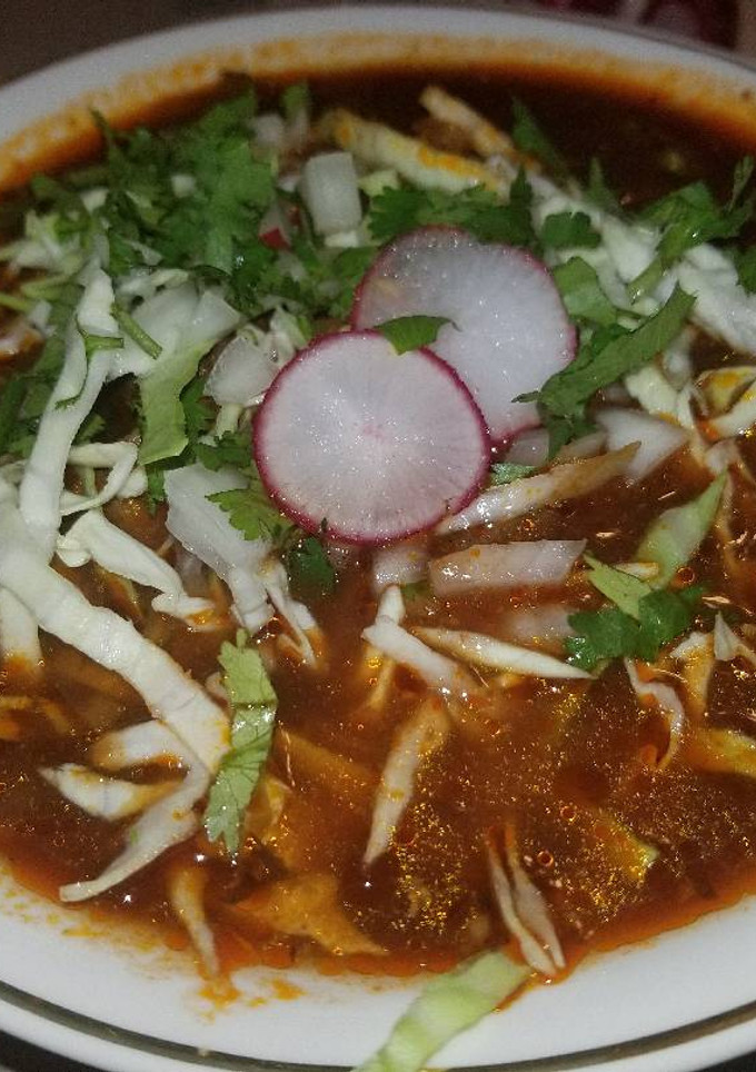 A picture of Pozole Rojo.