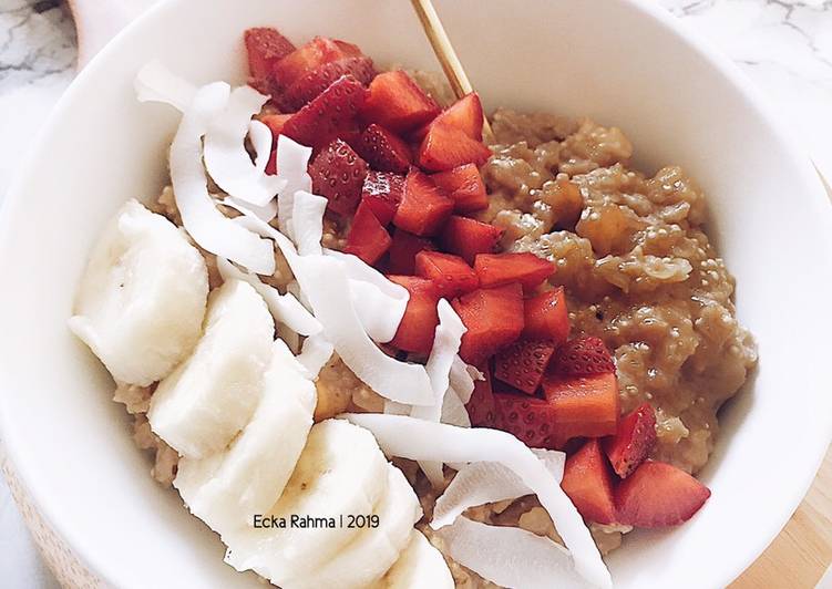 Resep Chocolate Oat Porridge 🥣, Lezat Sekali