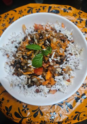 A picture of Kollu sundal (south Indian snack).