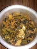 Hilsa fish Head with Malabar spinach | Side dish