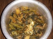 A picture of pumpkin leaf vegetable oil