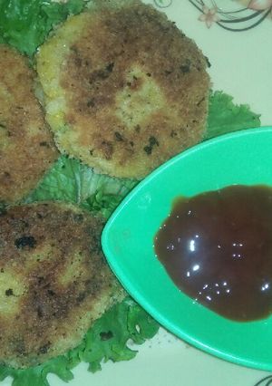 A picture of Aloo ky cutlet.