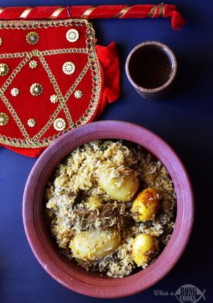 A picture of Kolkata Style Mutton Biryani.
