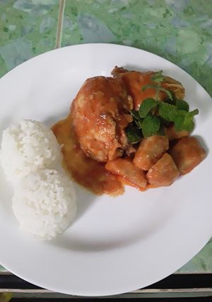 Una foto de Pollo a la campestre