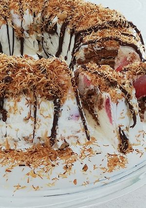Une photo de Glace fraises speculoos et kadayıf