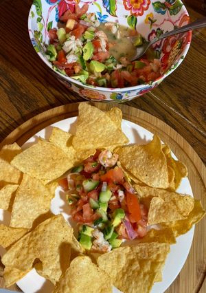 A picture of Loaded Avocado Shrimp Salsa.