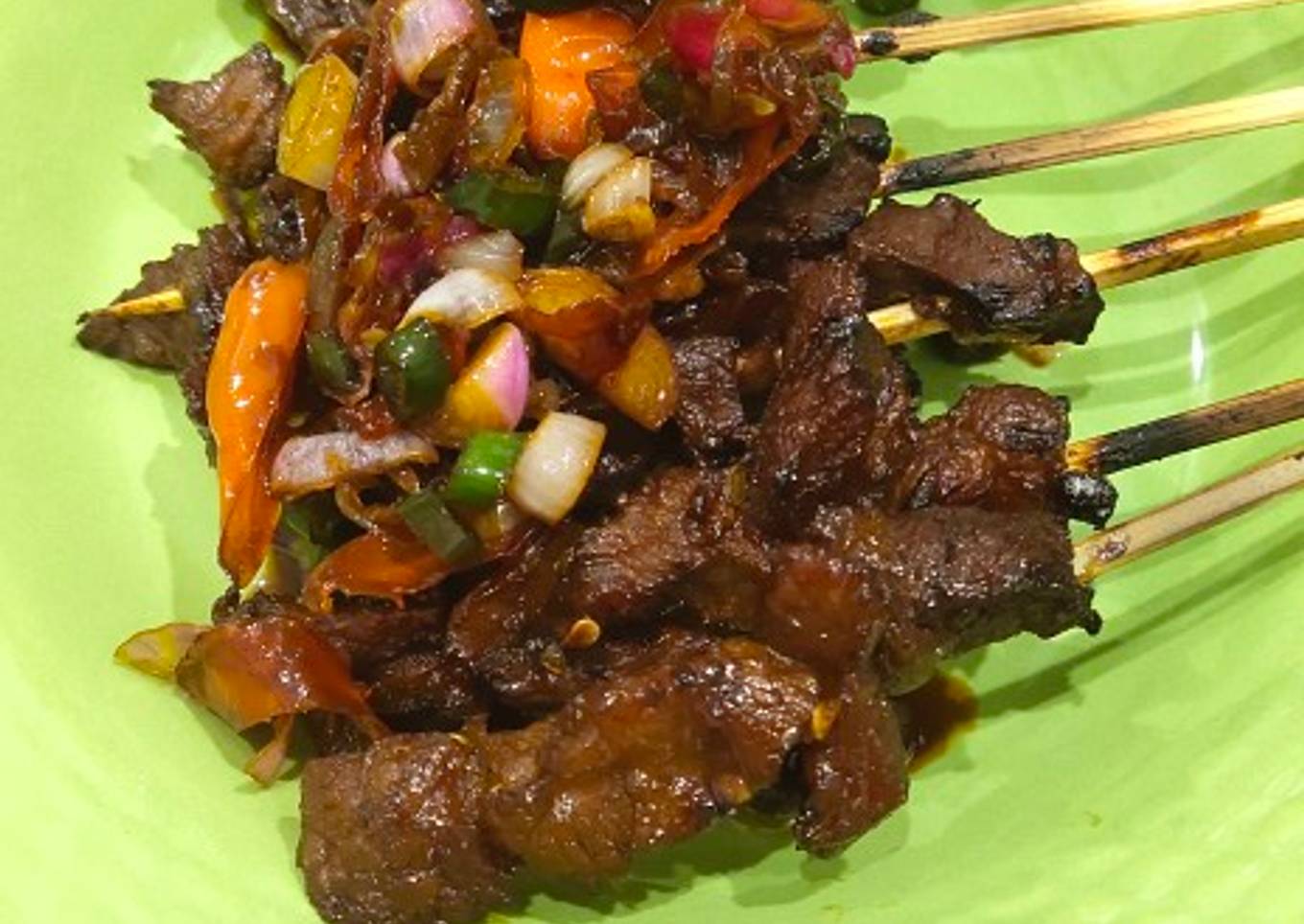 Sate Sapi Goreng Bakar