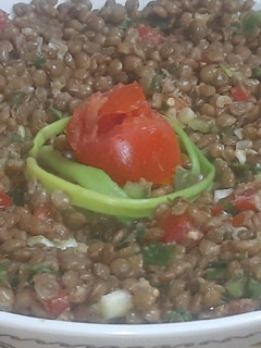 A picture of Brown lentils salad 🥗 😋.