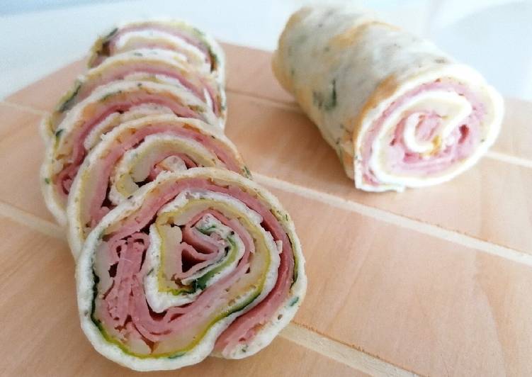 Rotolo di frittata di soli albumi