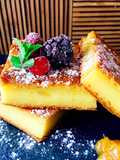 Torta cremosa de mango, naranja y kéfir