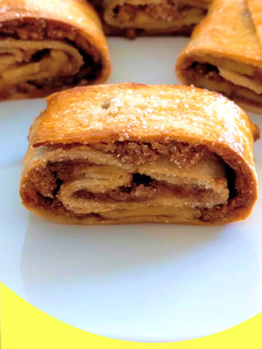 Una foto de Rollito de chocolate y plátano