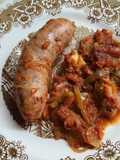 Chorizos con pickles a la cacerola
