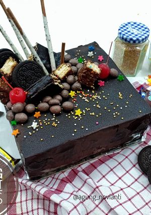 Foto resep Puding Cokelat Hias atau Tart Puding