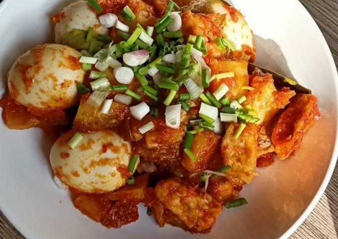 Balado tahu kentang telur buat anak2