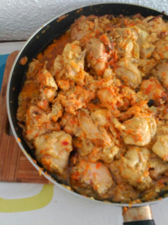 Una foto de Pollo al curry