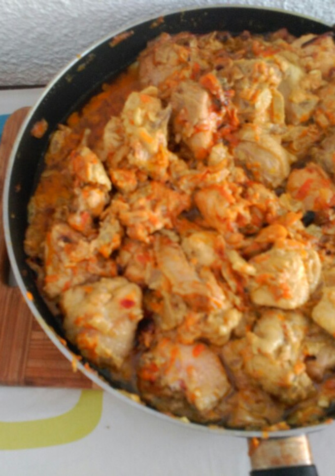 Una foto de Pollo al curry