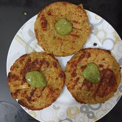 A picture of Soya granules savoury pancakes.