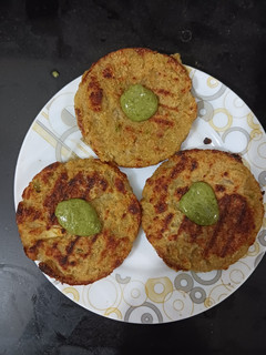 A picture of Soya granules savoury pancakes.