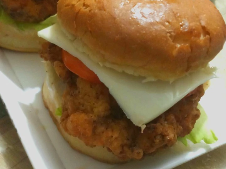 Recipe Air-fried chicken zinger burger the Delicious So Delicious