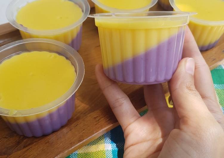 Puding taro lapis kabocha