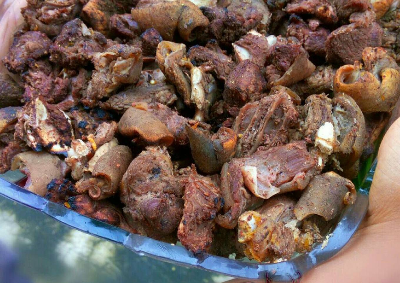 Roasted goat meat