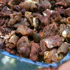 A picture of Roasted goat meat.