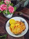 Balado telur dan ubi kuah santan kental