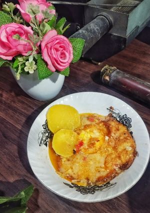 Foto resep Balado telur dan ubi kuah santan kental
