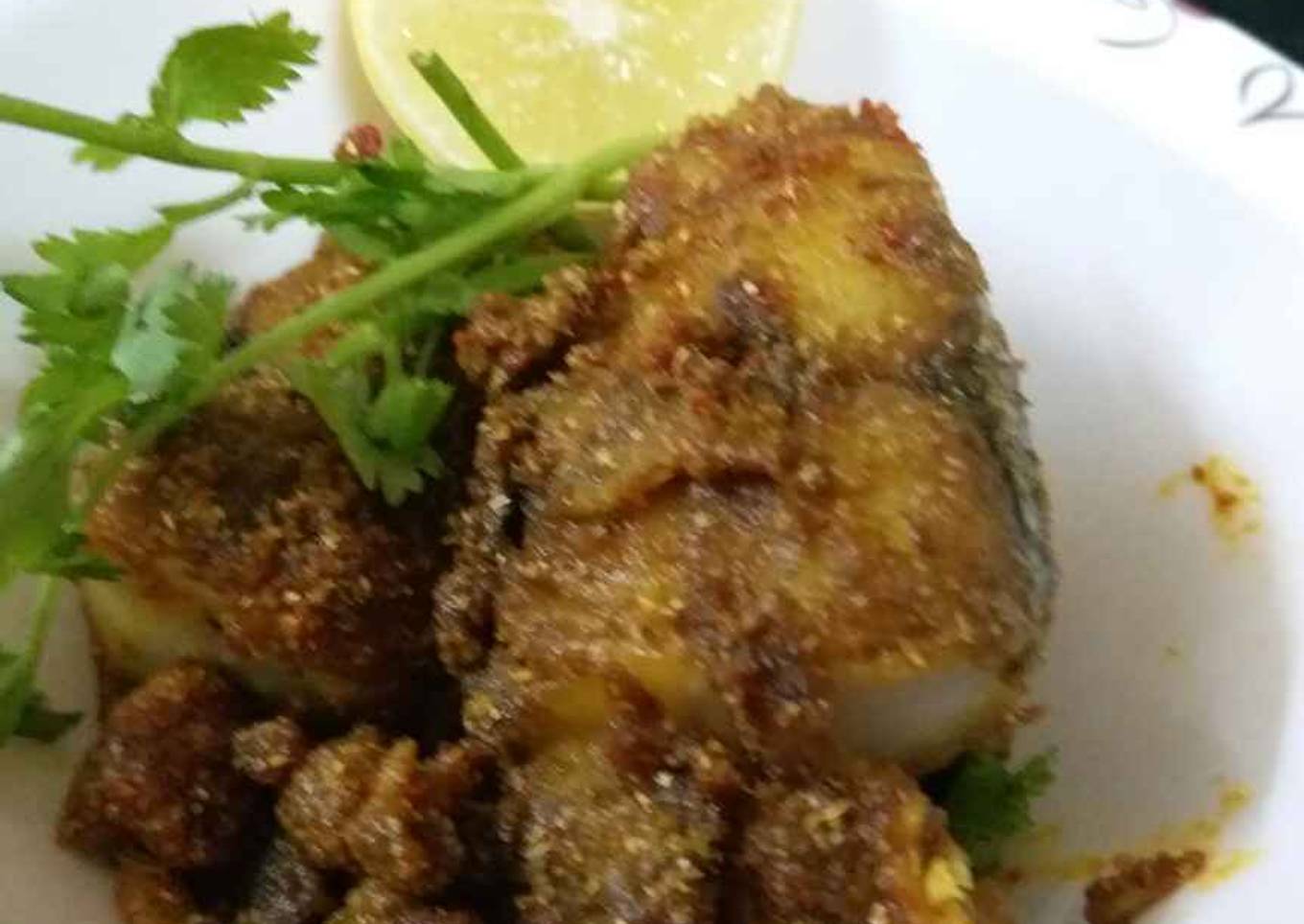 Pan fried masala fish.(dinner)