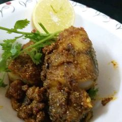 A picture of Pan fried masala fish.(dinner).