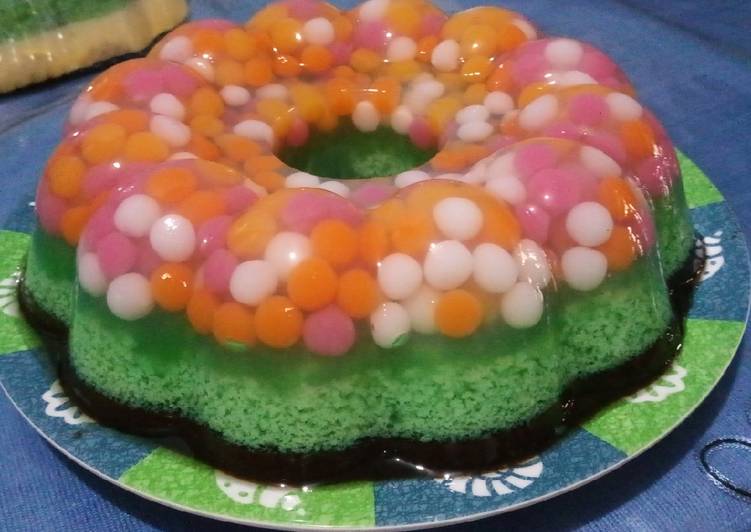 Resep Puding Lapis Jelly (Jelly lumut coklat) oleh erminayu Cookpad
