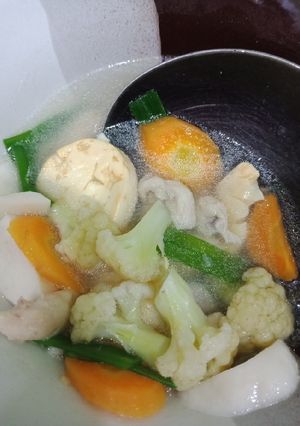 Foto resep Sapo tahu ayam kuah putih