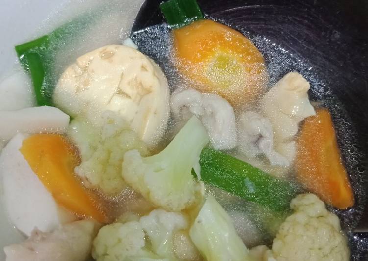 Bumbu meracik Sapo tahu ayam kuah putih Lezat