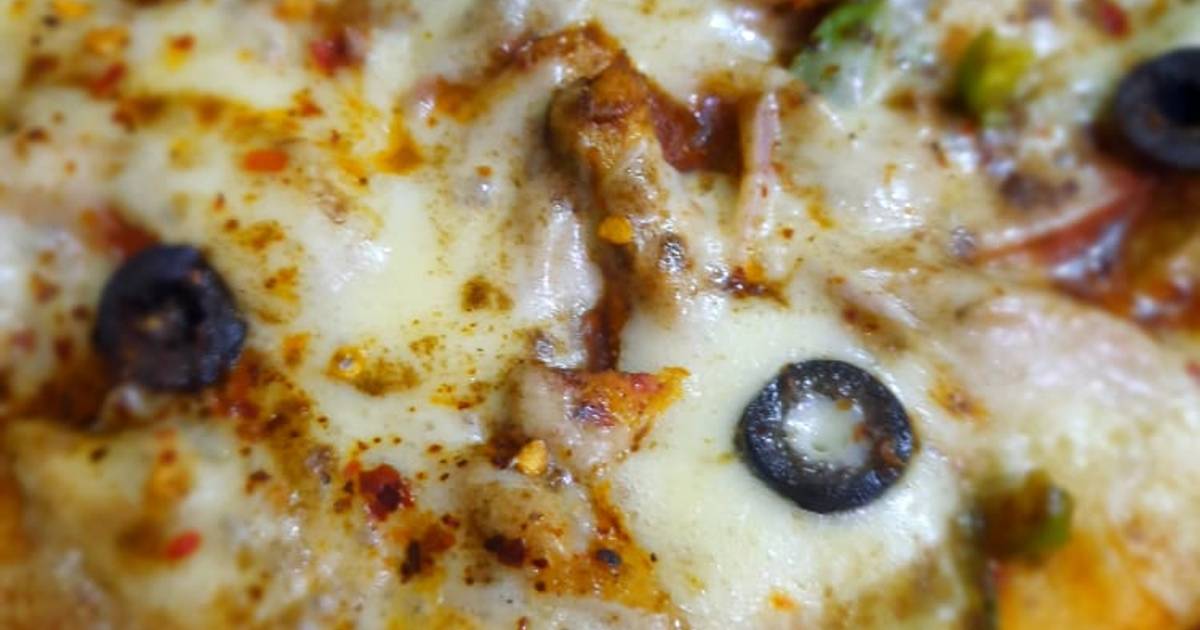 Chicken fajita pizza 🍕🍕 Recipe by Noor Ul Ann Cookpad