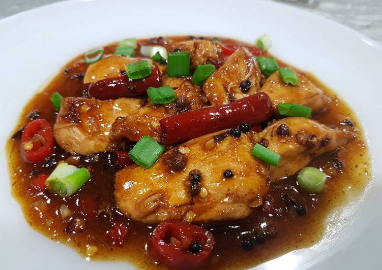 Recipe of Super Quick Homemade Chicken in Szechuan Peppercorn Sauce