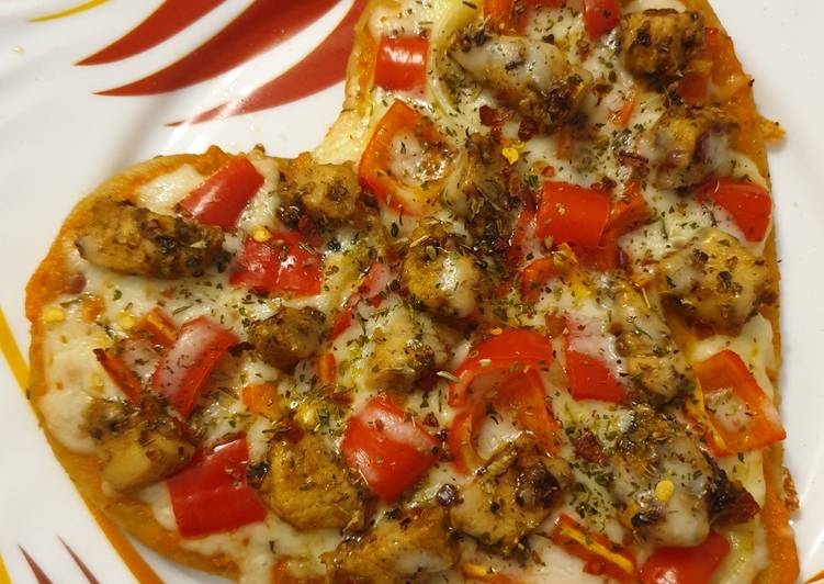 Easiest Way to Prepare Super Quick Homemade Chicken Heart Pizza