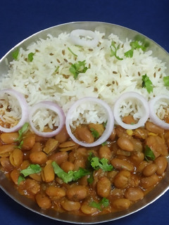 A picture of Rajma chawal.