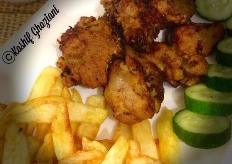Easiest Way to Prepare Delicious Fried Chicken with Fries 🍟
