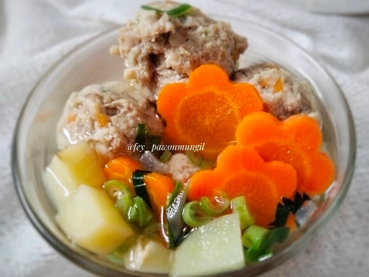Cara Mudah Membikin Resep Sup Bakso Ayam Homemade MPASI (11m+) yang  Bikin Ketagihan Anti Ribet, Mantap Sekali