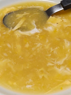 A picture of ซุปข้าวโพดฮ่องกง 香港玉米湯+เนื้อปู Corn/ginger soup with crab meat.
