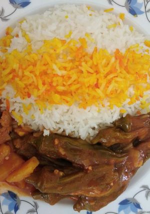عکسی از دستور خورشت بامیه